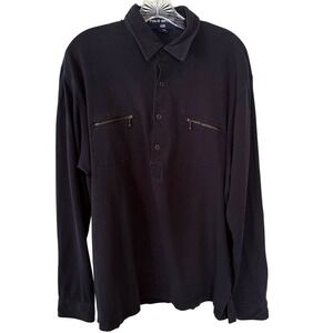 Polo Ralph Lauren Men's Polo Sport Cotton Popover Top with Zipper Details Size L